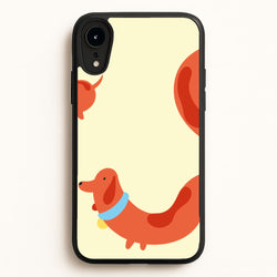 Sausage dog wrapped round - Dachshunds  - Dachshunds Phone Case for iPhone XR