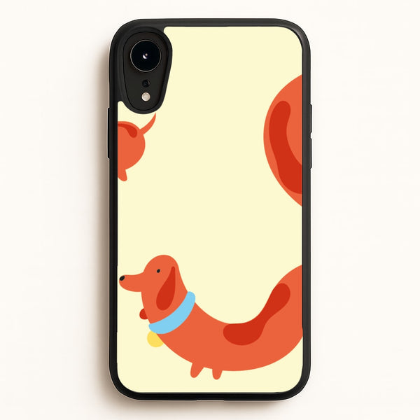 Sausage dog wrapped round - Dachshunds  - Dachshunds Phone Case for iPhone XR
