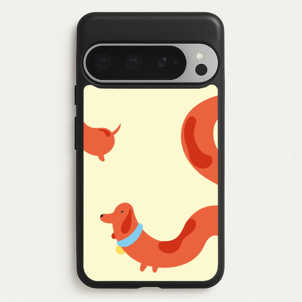 Sausage dog wrapped round - Dachshunds  - Dachshunds Phone Case for Google Pixel 9 Pro XL