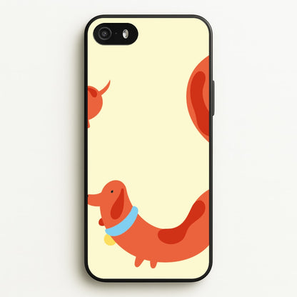 Sausage dog wrapped round - Dachshunds  - Dachshunds Phone Case for iPhone 5 / 5s / SE 2016