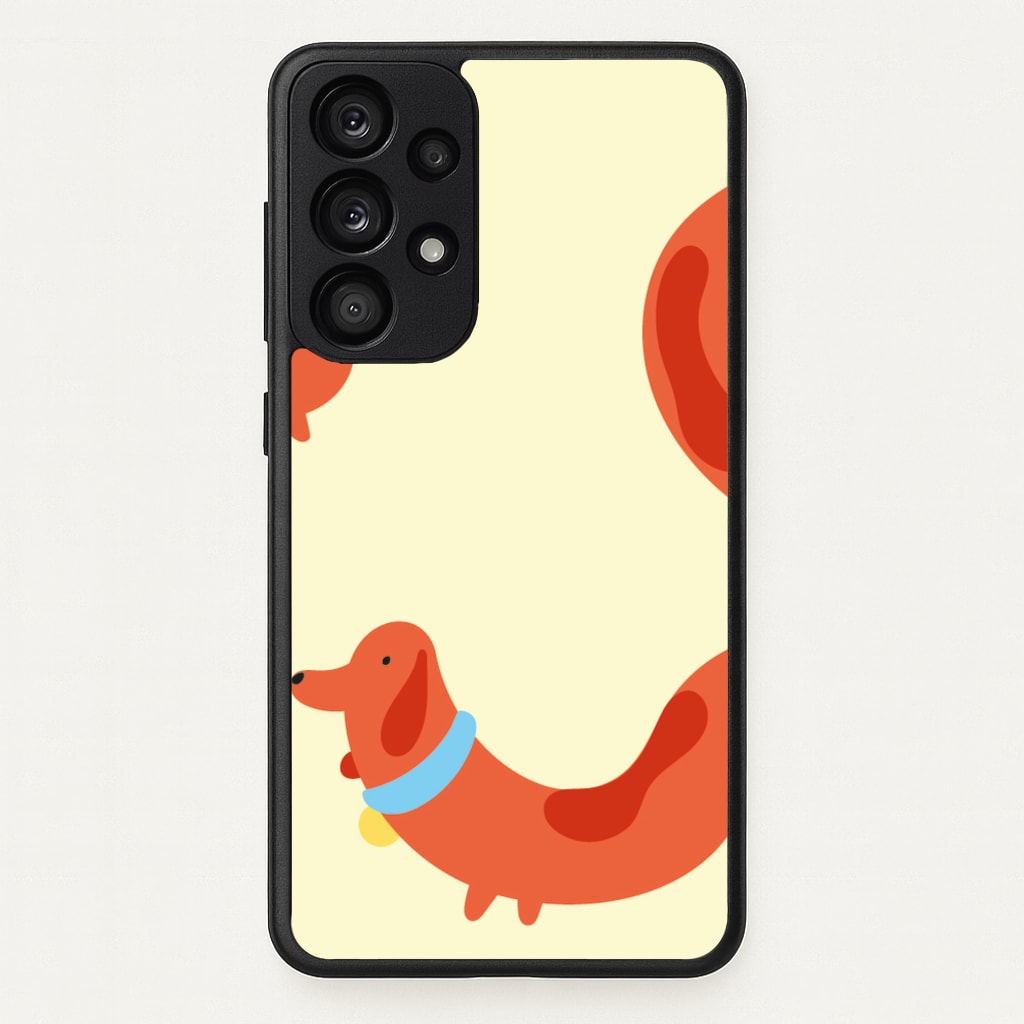 Sausage dog wrapped round - Dachshunds  - Dachshunds Phone Case for Galaxy A53