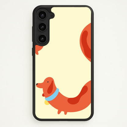 Sausage dog wrapped round - Dachshunds  - Dachshunds Phone Case for Galaxy S23