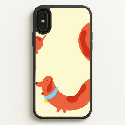 Sausage dog wrapped round - Dachshunds  - Dachshunds Phone Case for iPhone XS Max