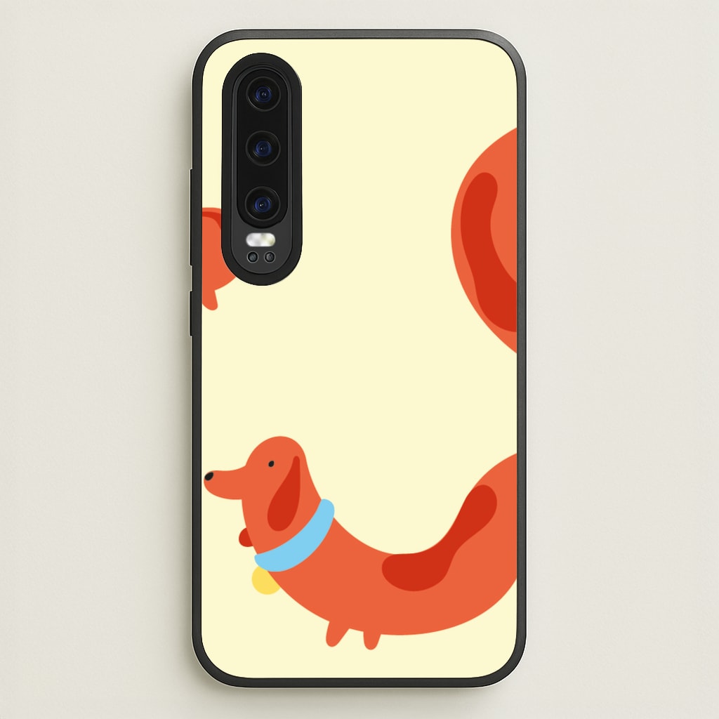 Sausage dog wrapped round - Dachshunds  - Dachshunds Phone Case for Huawei P30