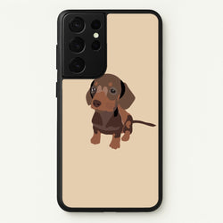 Brown - Dachshunds  - Dachshunds Phone Case for Galaxy S21 Ultra