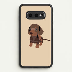 Brown - Dachshunds  - Dachshunds Phone Case for Galaxy S10e