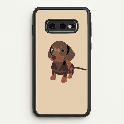 Brown - Dachshunds  - Dachshunds Phone Case for Galaxy S10e