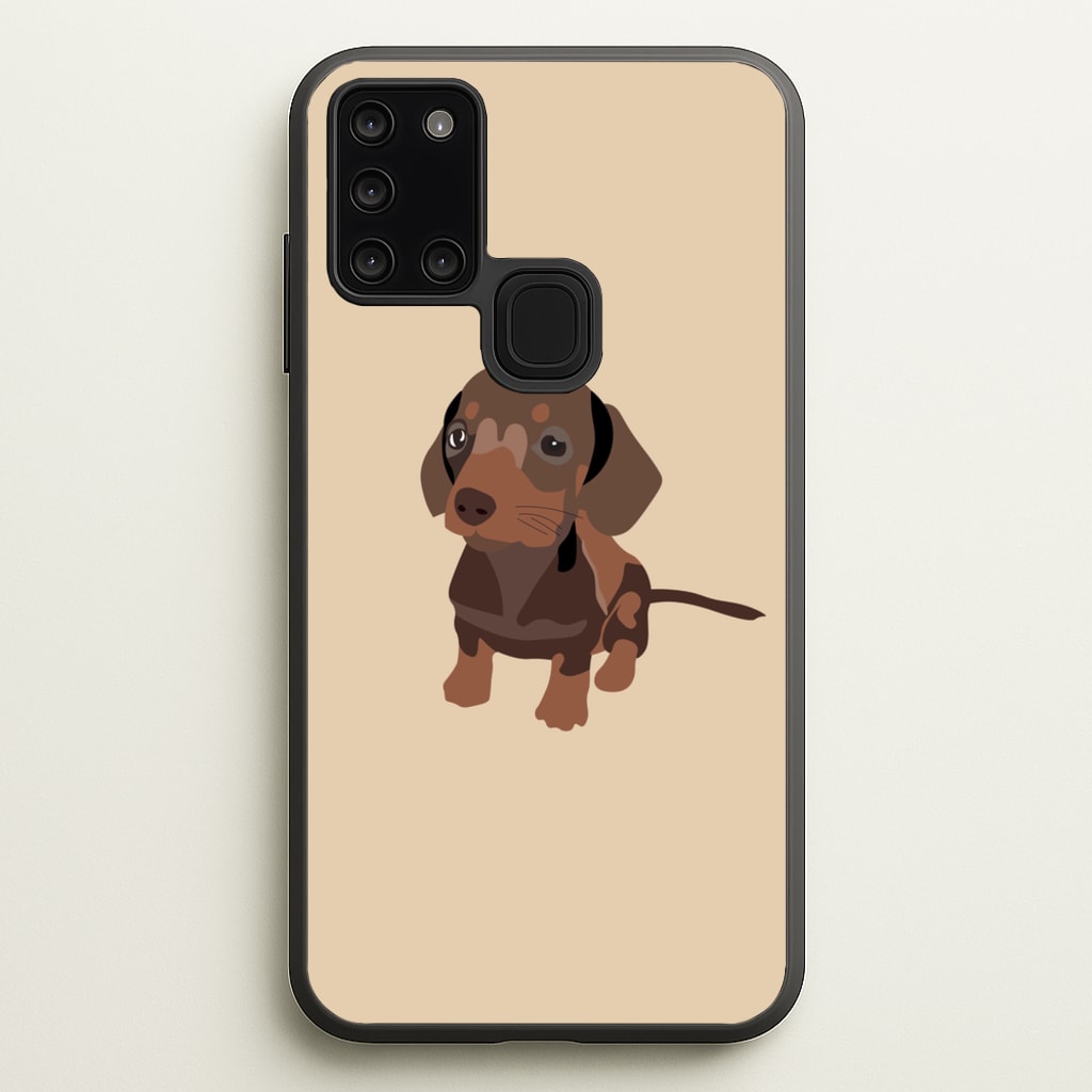 Brown - Dachshunds  - Dachshunds Phone Case for Galaxy A21s