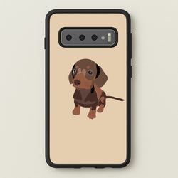 Brown - Dachshunds  - Dachshunds Phone Case for Galaxy S10