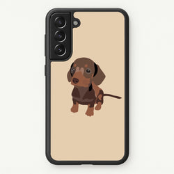 Brown - Dachshunds  - Dachshunds Phone Case for Galaxy S21