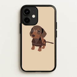 Brown - Dachshunds  - Dachshunds Phone Case for iPhone 12 Mini