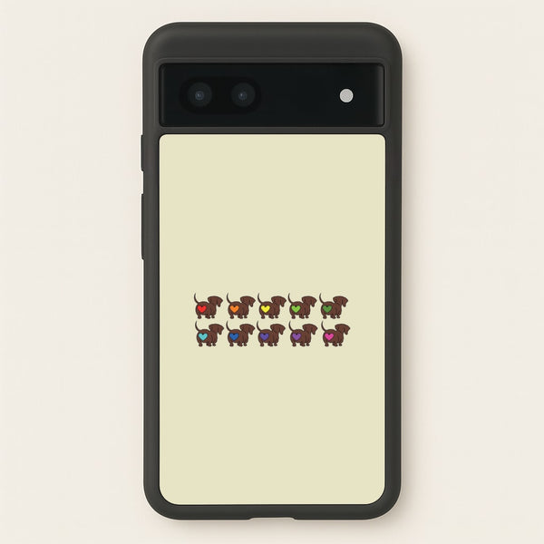 Love hearts - Dachshunds  - Dachshunds Phone Case for Google Pixel 6a