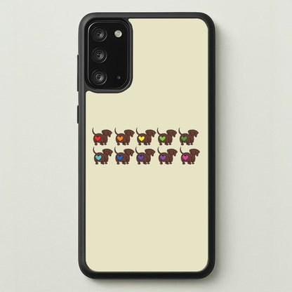 Love hearts - Dachshunds  - Dachshunds Phone Case for Galaxy Note 20
