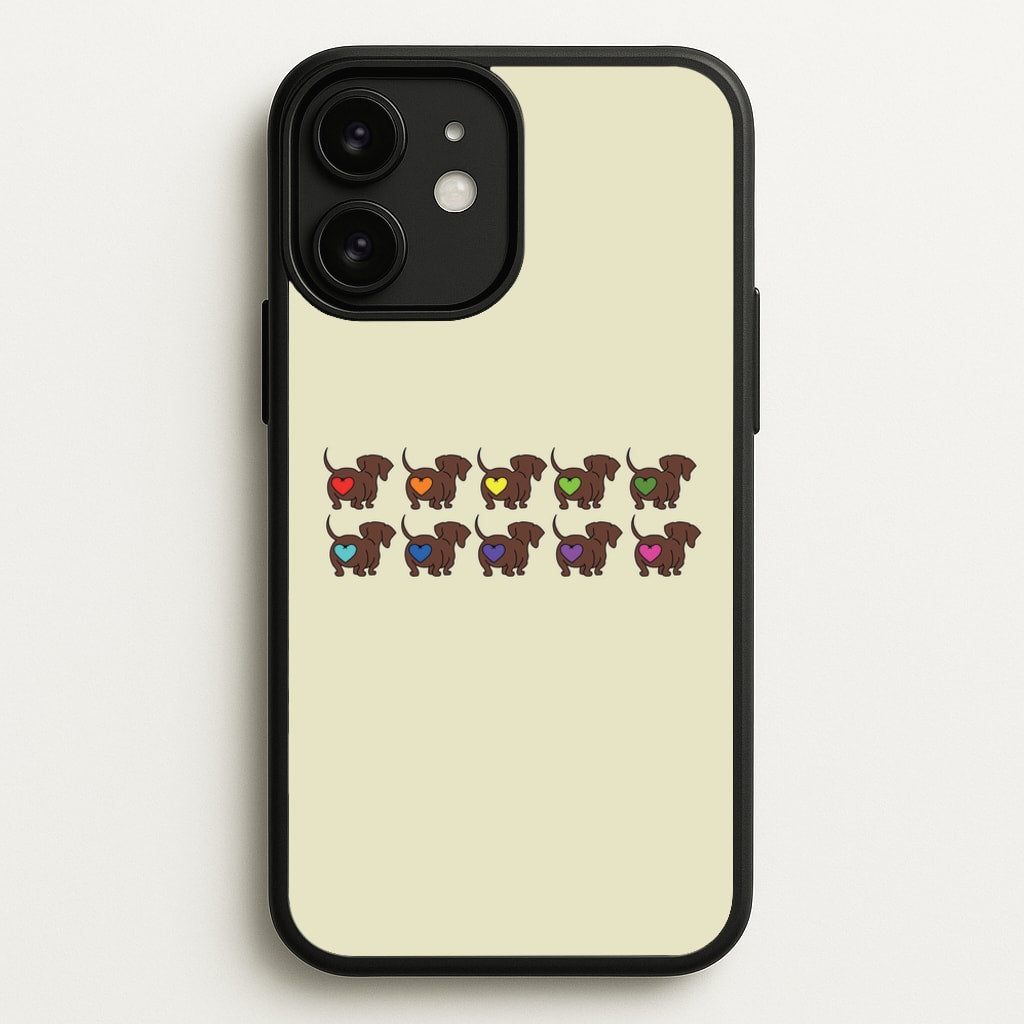 Love hearts - Dachshunds  - Dachshunds Phone Case for iPhone 11