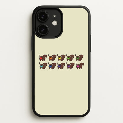 Love hearts - Dachshunds  - Dachshunds Phone Case for iPhone 11