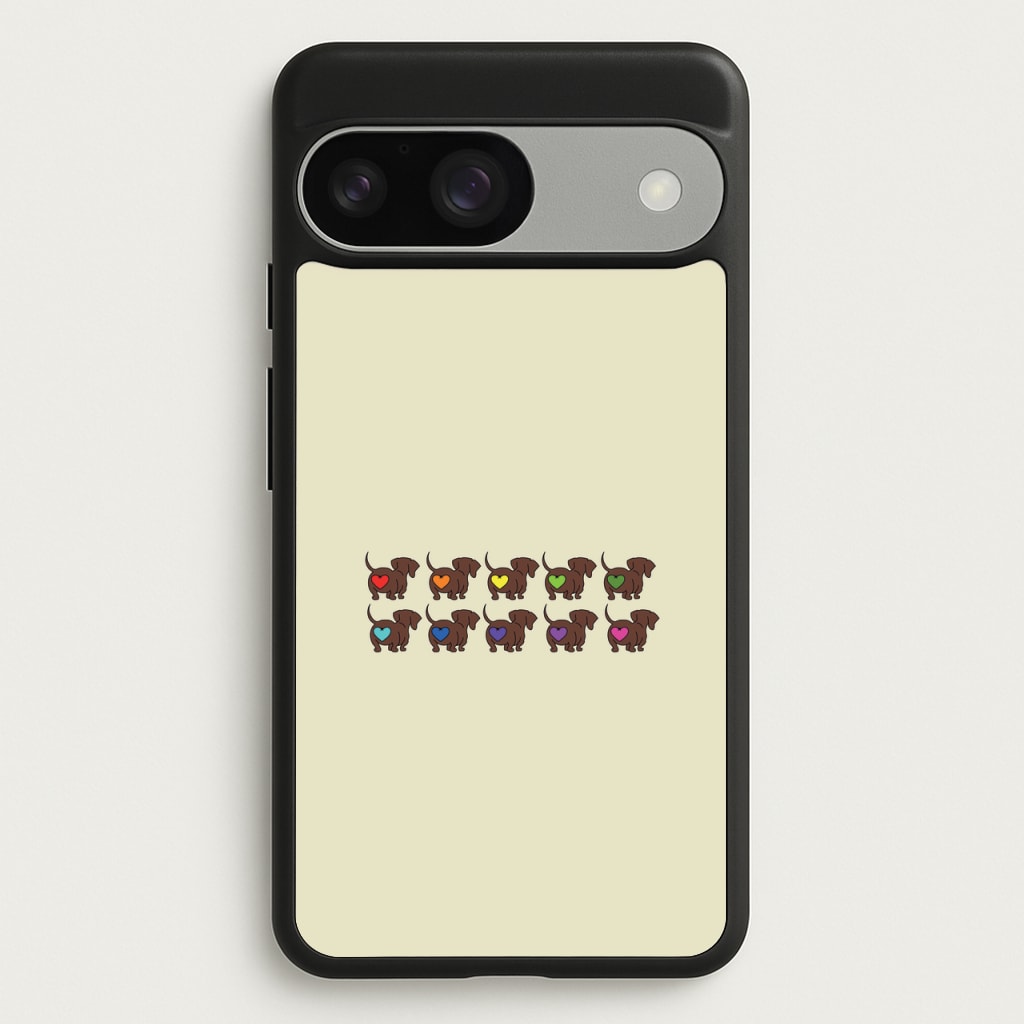 Love hearts - Dachshunds  - Dachshunds Phone Case for Google Pixel 9 / 9 Pro