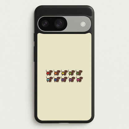 Love hearts - Dachshunds  - Dachshunds Phone Case for Google Pixel 9 / 9 Pro