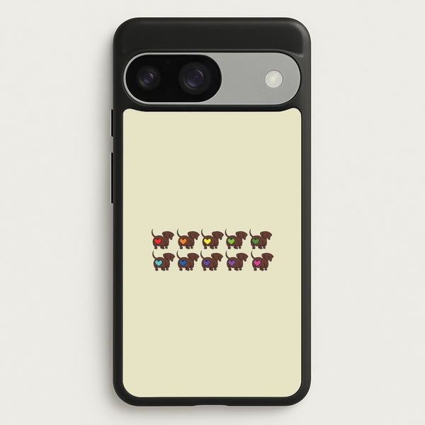 Love hearts - Dachshunds  - Dachshunds Phone Case for Google Pixel 9 / 9 Pro
