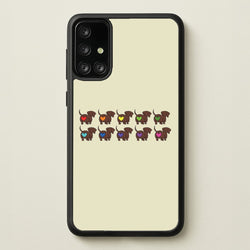 Love hearts - Dachshunds  - Dachshunds Phone Case for Galaxy A71