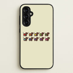 Love hearts - Dachshunds  - Dachshunds Phone Case for Galaxy A54