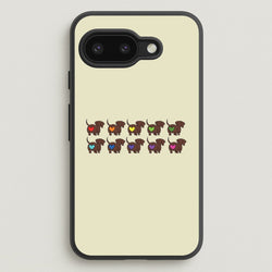 Love hearts - Dachshunds  - Dachshunds Phone Case for Google Pixel 9a