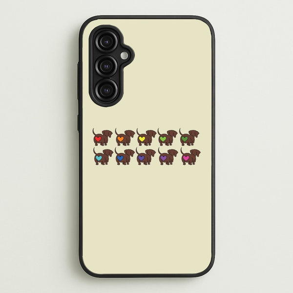Love hearts - Dachshunds  - Dachshunds Phone Case for Galaxy A14