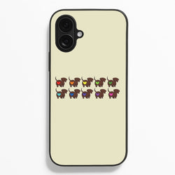 Love hearts - Dachshunds  - Dachshunds Phone Case for iPhone 16 Plus