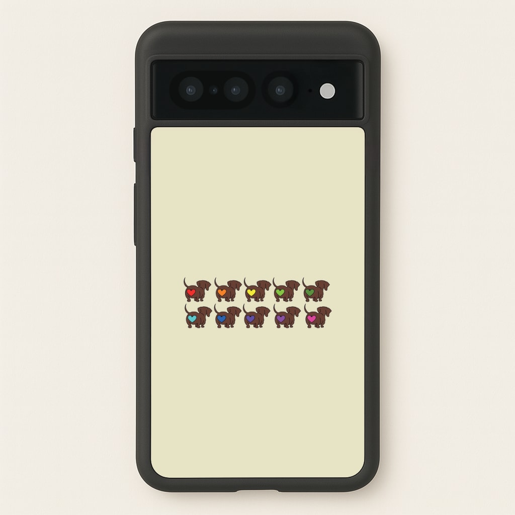 Love hearts - Dachshunds  - Dachshunds Phone Case for Google Pixel 7 Pro