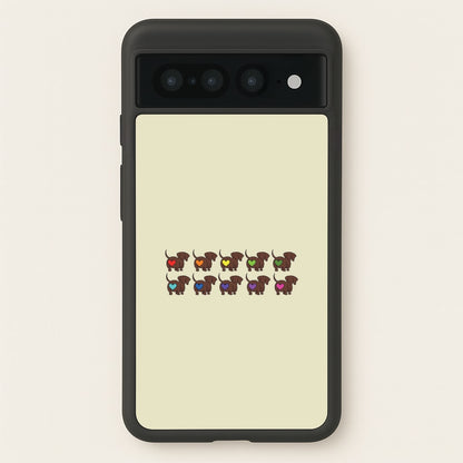 Love hearts - Dachshunds  - Dachshunds Phone Case for Google Pixel 7 Pro