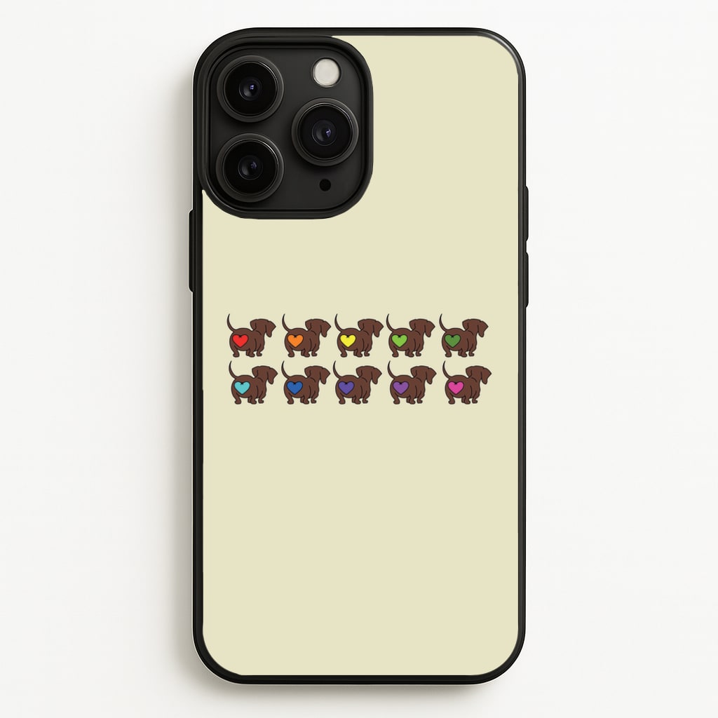 Love hearts - Dachshunds  - Dachshunds Phone Case for iPhone 11 Pro Max
