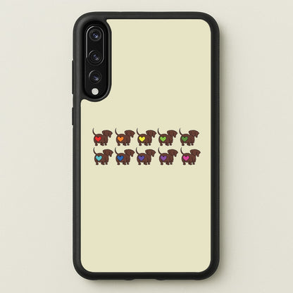 Love hearts - Dachshunds  - Dachshunds Phone Case for Huawei P20 Pro