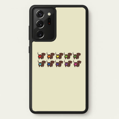 Love hearts - Dachshunds  - Dachshunds Phone Case for Galaxy Note 20 Ultra
