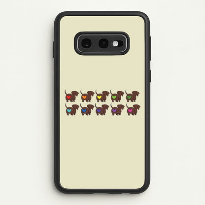 Love hearts - Dachshunds  - Dachshunds Phone Case for Galaxy S10e