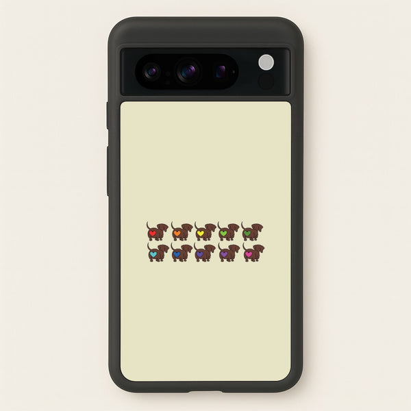 Love hearts - Dachshunds  - Dachshunds Phone Case for Google Pixel 8 Pro