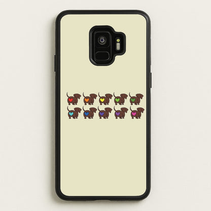 Love hearts - Dachshunds  - Dachshunds Phone Case for Galaxy S9