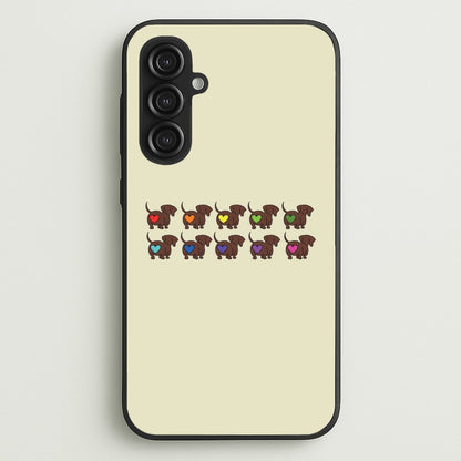 Love hearts - Dachshunds  - Dachshunds Phone Case for Galaxy S23FE