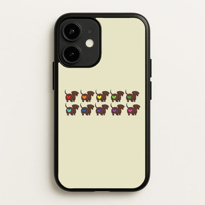 Love hearts - Dachshunds  - Dachshunds Phone Case for iPhone 12 Mini