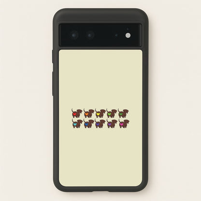 Love hearts - Dachshunds  - Dachshunds Phone Case for Google Pixel 6