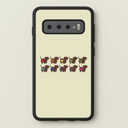 Love hearts - Dachshunds  - Dachshunds Phone Case for Galaxy S10 Plus