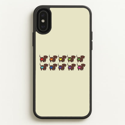 Love hearts - Dachshunds  - Dachshunds Phone Case for iPhone XS Max