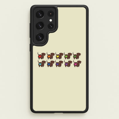 Love hearts - Dachshunds  - Dachshunds Phone Case for Galaxy S23 Ultra