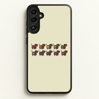 Love hearts - Dachshunds  - Dachshunds Phone Case for Galaxy A36