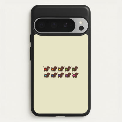 Love hearts - Dachshunds  - Dachshunds Phone Case for Google Pixel 9 Pro XL