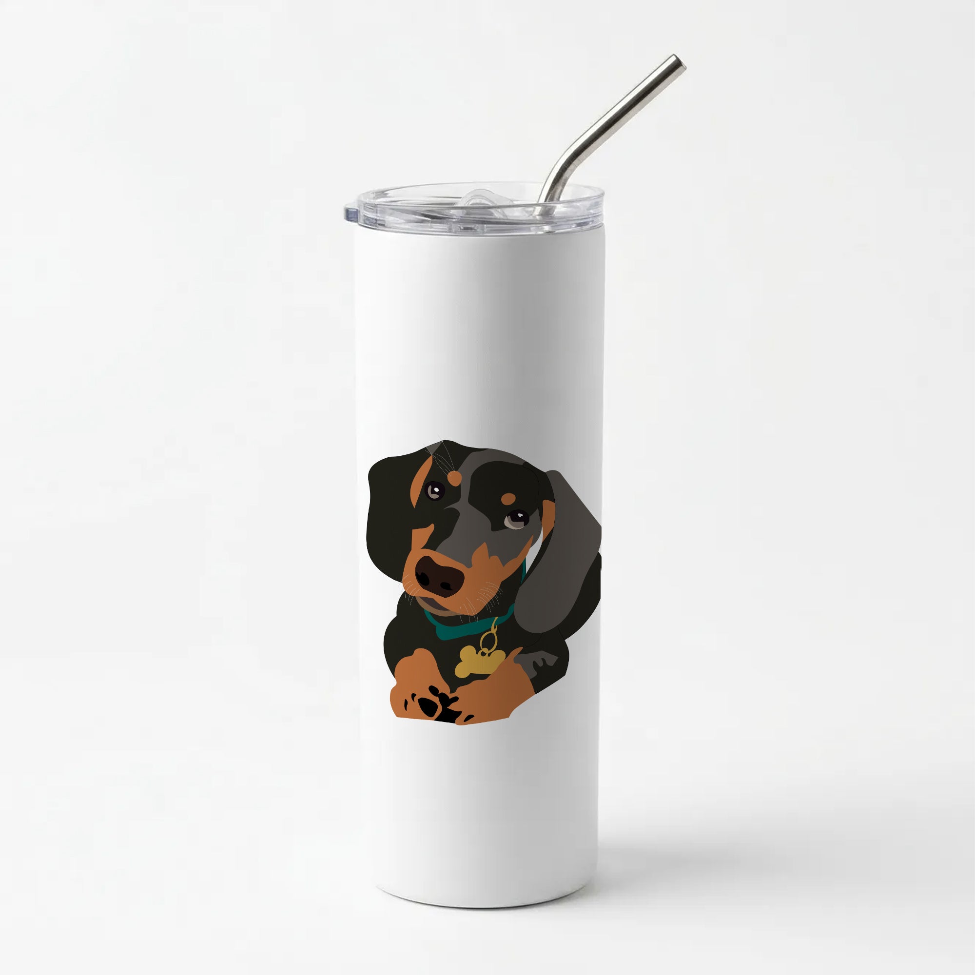 Black & brown - Dachshunds Skinny Tumbler