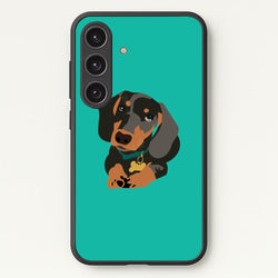 Black & brown - Dachshunds  - Dachshunds Phone Case for Galaxy S24FE