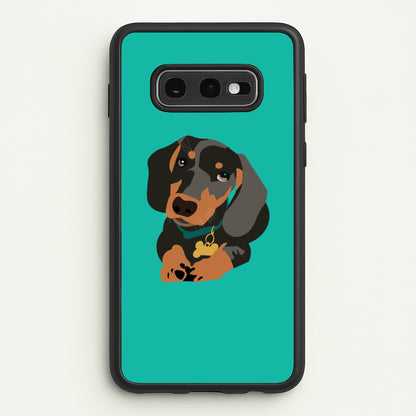 Black & brown - Dachshunds  - Dachshunds Phone Case for Galaxy S10e