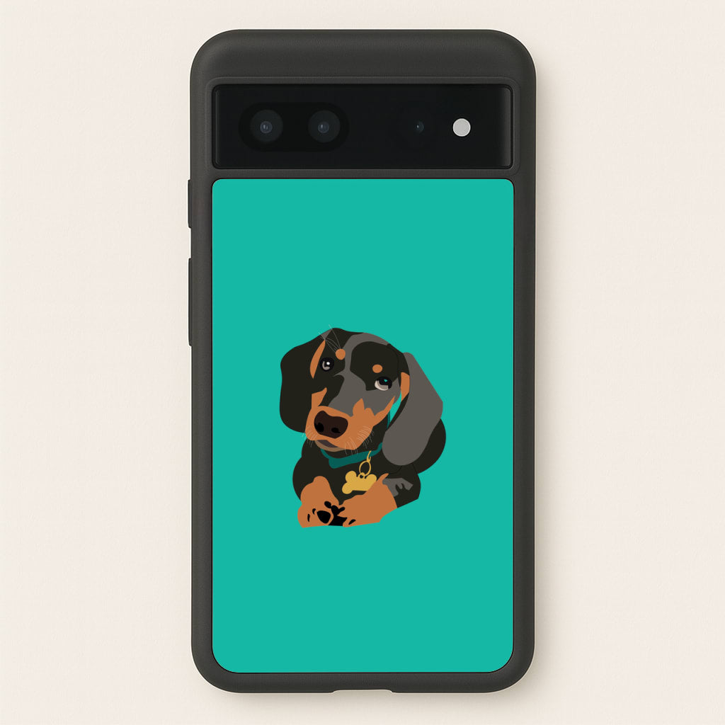 Black & brown - Dachshunds  - Dachshunds Phone Case for Google Pixel 7