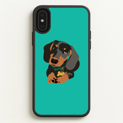 Black & brown - Dachshunds  - Dachshunds Phone Case for iPhone XS Max