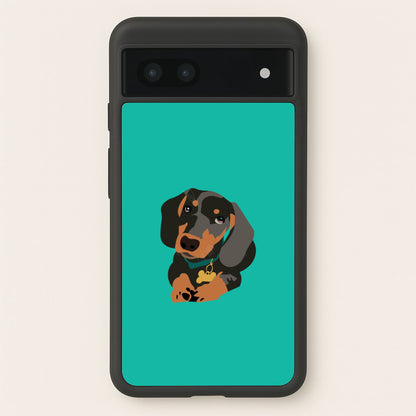Black & brown - Dachshunds  - Dachshunds Phone Case for Google Pixel 7a
