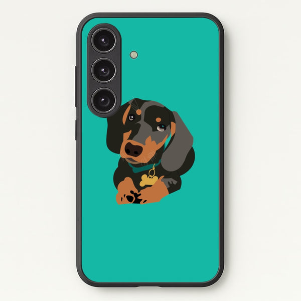 Black & brown - Dachshunds  - Dachshunds Phone Case for Galaxy S24 Plus
